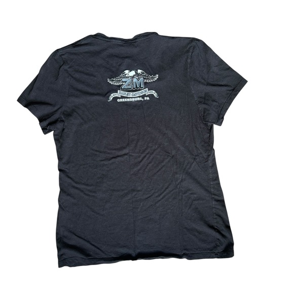 Harley Davidson Womens T-Shirt L Greensburg PA V-Neck Est 03 Black - Picture 3 of 3